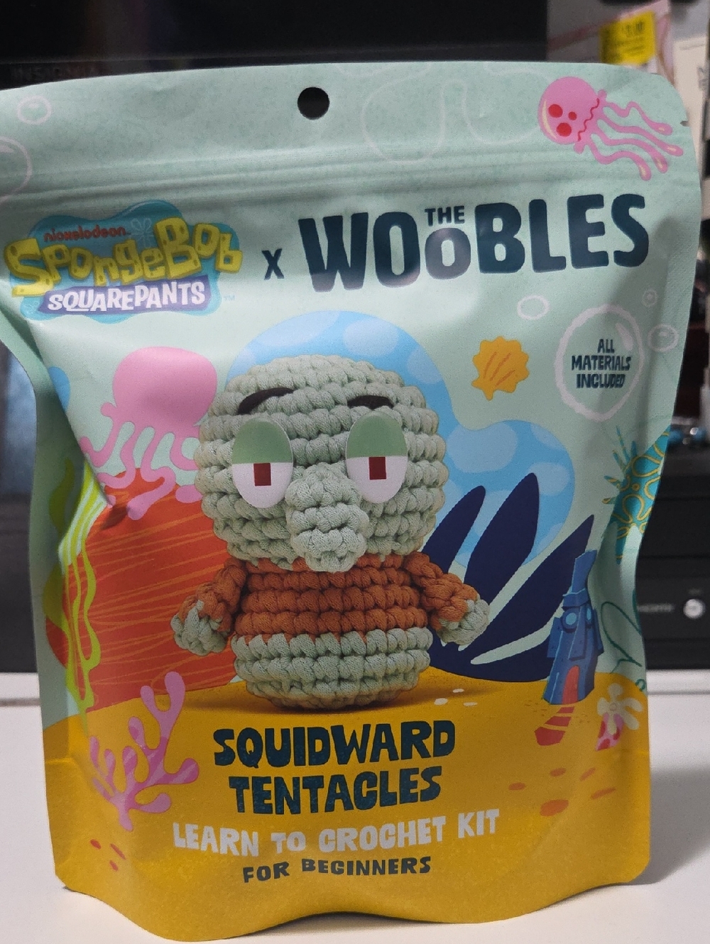 Nickelodeon The Woobles Squidward Tentacles Crochet Kit - Mint & Orange